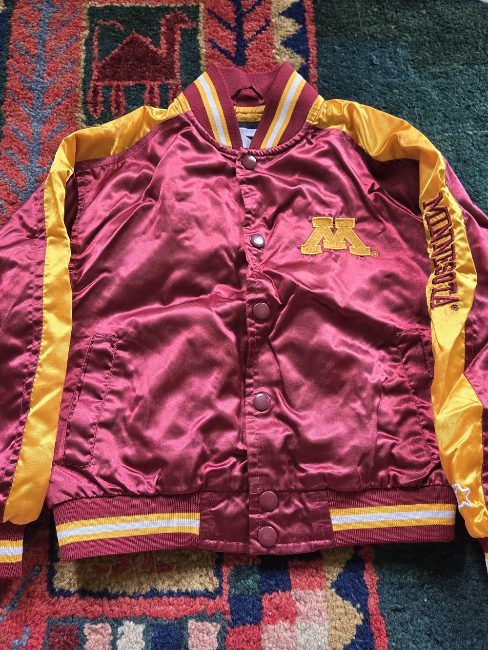 Starter Minnesota Gophers Toddler 5T Snap Jacket Maroon Nylon NCAA Embroidered